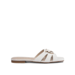 "Pinko" sandales femme blanches cuir