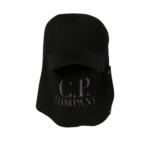 "C.P. Company" cagoule casquette homme en laine mérinos extrafine noire