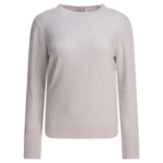 "Agnona" pull femme beige en laine coupe regular