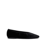 "Toteme" Ballerines femme noires en velours et cuir