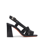 "Santoni" sandales femme noires cuir