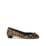 "Alexander McQueen" ballerines Armadillo marron imprimé léopard en cuir pour femme