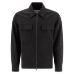 "NN.07" veste Alban homme noire en coton et polyamide coupe regular