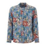 "Sun Surf" chemise Lovely Hula Hands bleu clair en rayonne coupe décontractée à manches longues pour homme