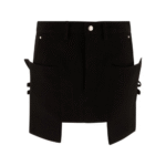 "Rick Owens" jupe courte femme noire Stefan en laine coupe ajustée