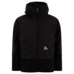 "and Wander" veste homme noire avec insert en polaire coupe regular