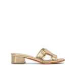 "Santoni" sandales femme dorées en cuir modèle bas