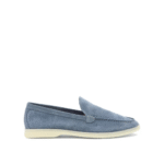 "BEKK" Mocassins homme bleu en suède et semelle gomme