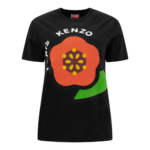 "Kenzo" t-shirt femme noir en coton