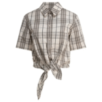 "Burberry" chemise femme grise en coton coupe regular