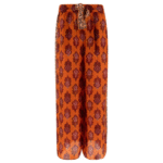 "Zimmermann" Pantalon femme orange en soie coupe ample