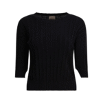 "Rakkì" pull femme noir en coton