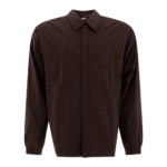 "Gr10K" surchemise Bilitis homme marron coton coupe regular