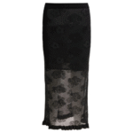"Cecilie Bahnsen" jupe noire en coton et polyester pour femme