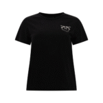 "Pinko" t-shirt Nambrone manches courtes noir coton femme coupe regular