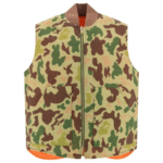 "Beams Plus" veste sans manches homme vert camouflage en nylon matelassé
