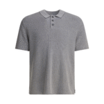 "Alex Mill" polo Eastwood gris en coton biologique et lin coupe regular à manches courtes pour homme