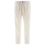 "Herno" pantalon homme blanc en cachemire et soie coupe regular