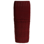 "Elie Saab" jupe femme bordeaux en maille à découpes
