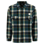 "South2 West8" chemise Smokey en laine melton verte pour homme