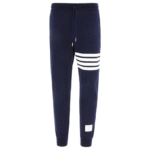 "Thom Browne" pantalon de jogging homme bleu en coton coupe regular