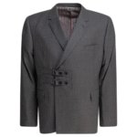 "Thom Browne" blazer homme gris en laine coupe tailored