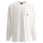 "Needles" t-shirt manches longues blanc coton homme coupe relaxed