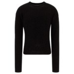 "Rick Owens" Pull homme noir en coton coupe regular