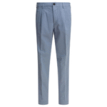 "Incotex" pantalon homme bleu clair en coton stretch