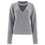 "Rick Owens" Pull femme bleu clair en laine coupe ample