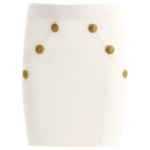 "Balmain" Jupe femme blanche en viscose coupe ajustée