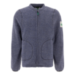 "Rayon Vert" veste polaire Becco homme bleue en laine et coton coupe regular