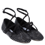 "Jimmy Choo" ballerines femme noires en tulle et cuir