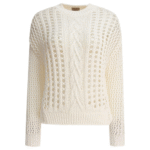"Rakkì" pull femme blanc en coton