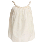 "LouLou De Saison" top femme beige coton soie