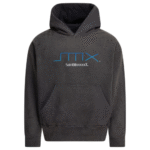 "©SAINT M××××××" hoodie noir en coton pour homme