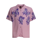 "Needles" chemise homme rose rayonne coupe regular