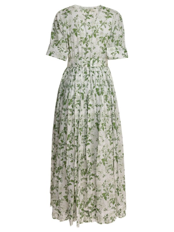"Tallulah" robe verte en coton pour femme – Image 2