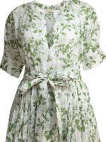 "Tallulah" robe verte en coton pour femme – Image 3