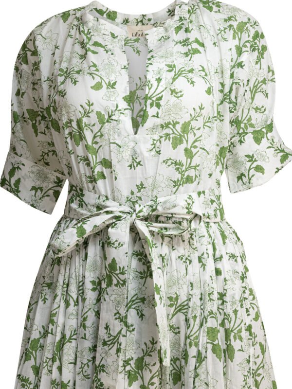 "Tallulah" robe verte en coton pour femme – Image 3
