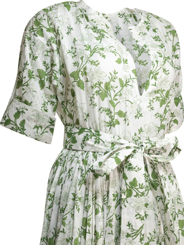 "Tallulah" robe verte en coton pour femme – Image 4