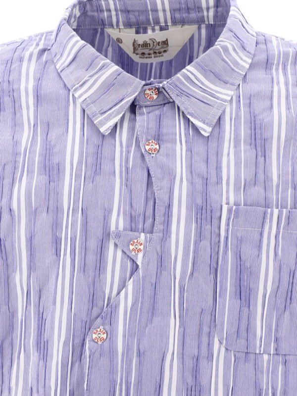 "Brain Dead" chemise homme bleu coton polyester coupe regular – Image 3