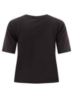 "Ganni" t-shirt femme noir en coton avec logo - Image 2