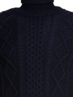"Rakkì" pull col roulé homme bleu en laine mérinos – Image 3