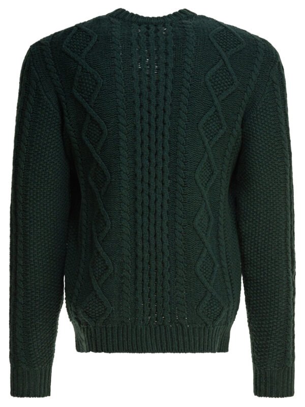 "Rakkì" pull homme vert en laine mérinos coupe regular - Image 2