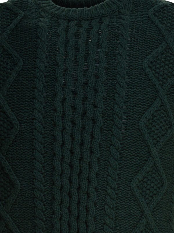 "Rakkì" pull homme vert en laine mérinos coupe regular - Image 3