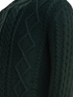 "Rakkì" pull homme vert en laine mérinos coupe regular - Image 4