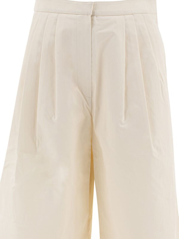 "TheLoom" pantalon blanc en coton coupe oversize pour femme – Image 3