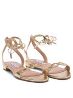 "Aquazzura" sandales femme dorées en cuir – Image 2