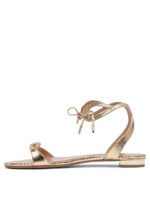 "Aquazzura" sandales femme dorées en cuir – Image 3